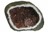 Amethyst Crystal Geode with Hematite Inclusions - Morocco #136945-6